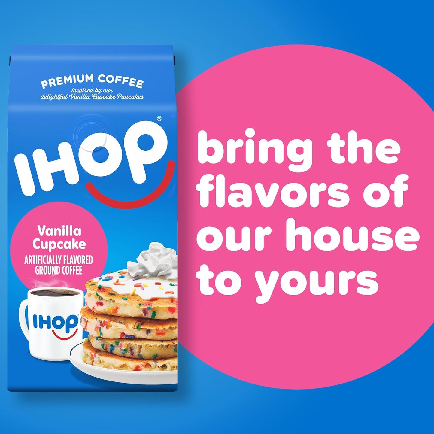 IHOP Vanilla Cupcake Artificially Flavored Ground Coffee, 11 oz Bag