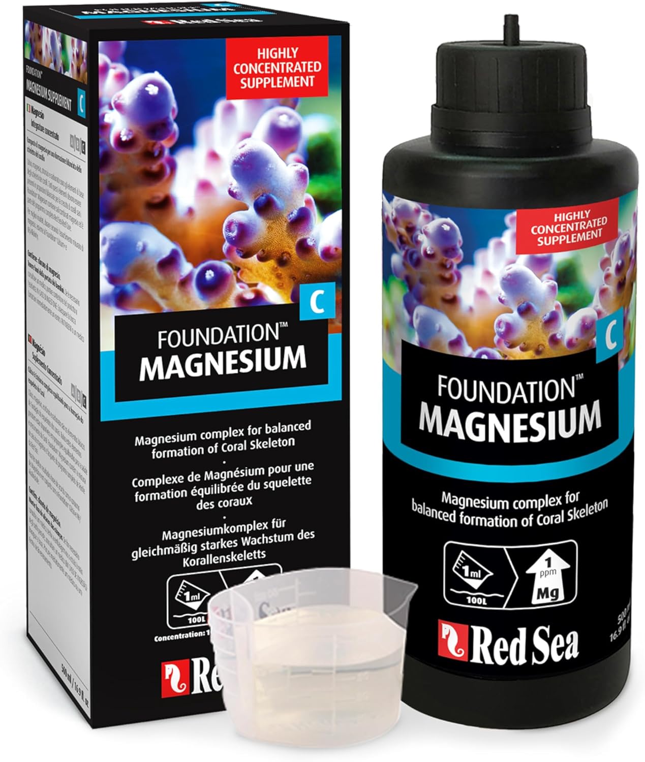 Red Sea Fish Pharm ARE22033 Reef Foundation Magnesium Supplement-C for Aquarium, 500ml