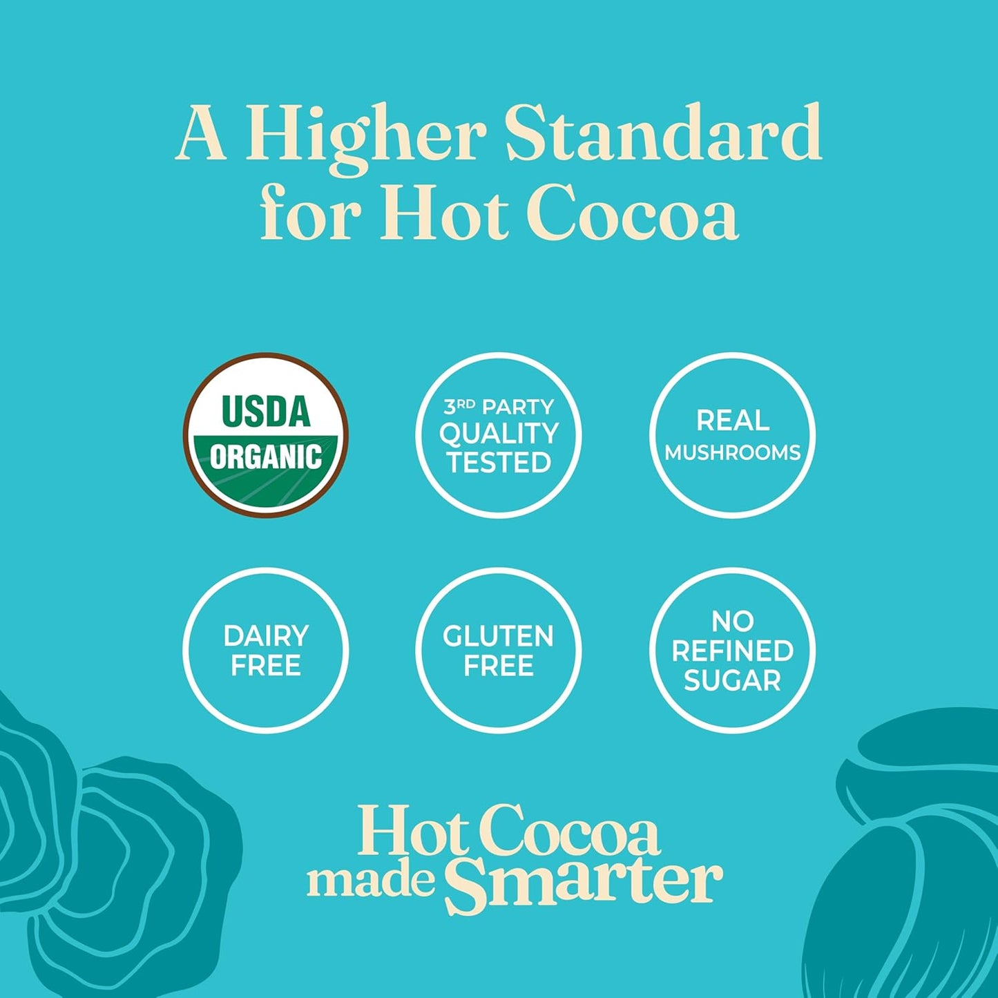 Four Sigmatic Mushroom Hot Cacao Mix with Reishi | Organic Reishi Mushroom, Cinnamon, Cardamom, Reduces Anxiety & Stress, Improves Sleep | USDA Organic | Vegan & Paleo (2 Packs of 10 Packets)