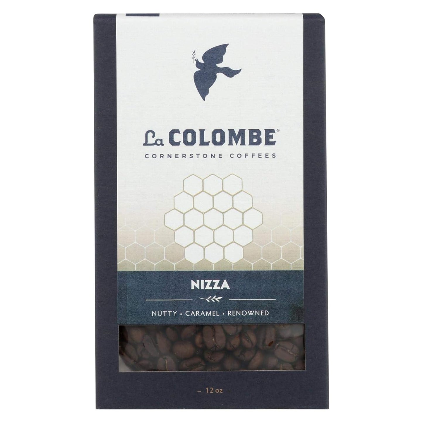 LA COLOMBE, Coffee, Whole Bean, Nizza, Pack of 8, Size 12 OZ, (Dairy Free Wheat Free Yeast Free)8