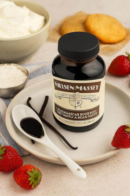 Nielsen-Massey Pure Vanilla Bean Paste, 10 oz | All-Natural, Certified Kosher Premium Baking & Cooking Vanilla with Real Bean Specks | Non-GMO & Gluten-Free