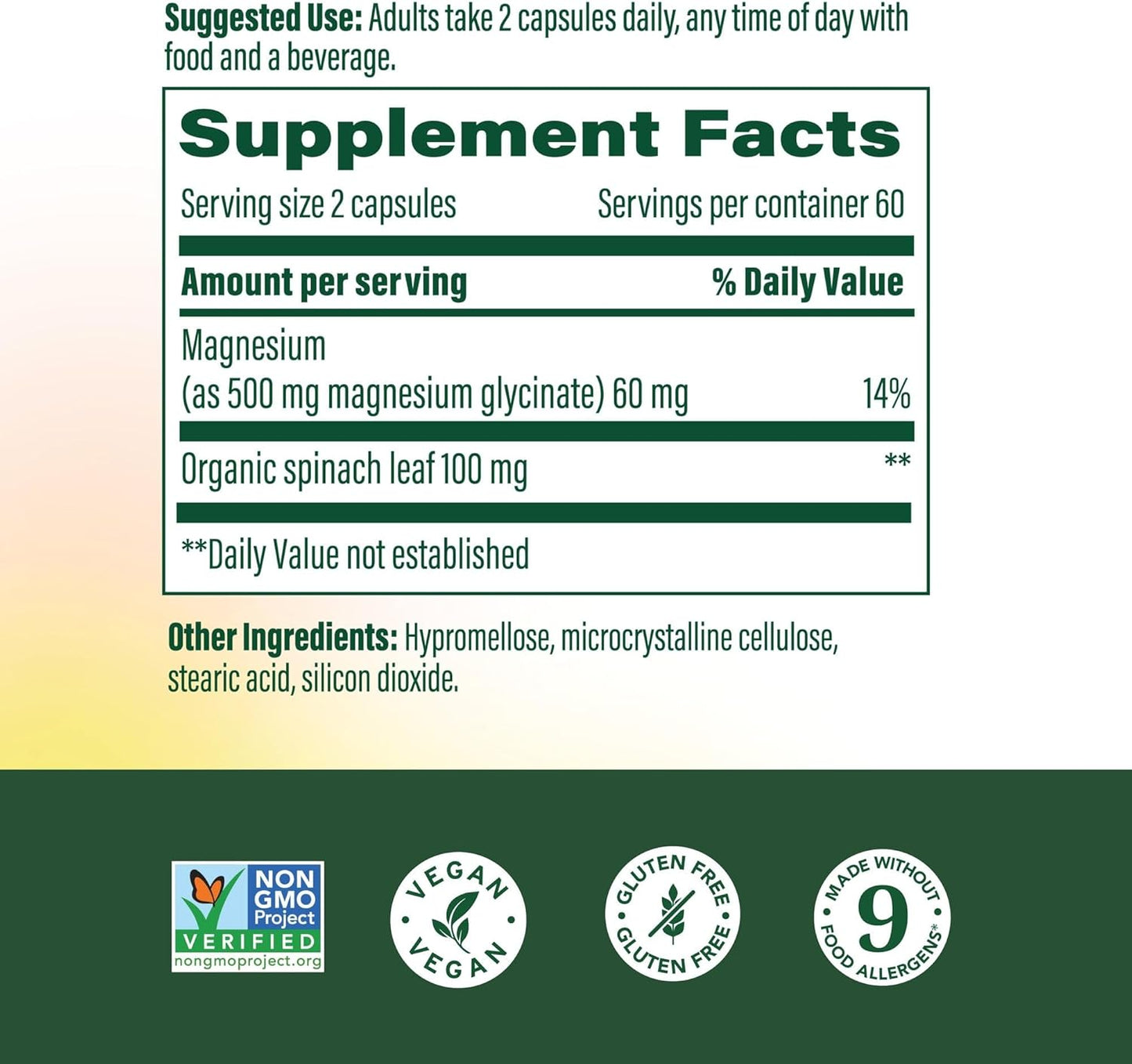MegaFood Magnesium Glycinate 500mg - Chelated Magnesium Supplement - 60mg Elemental Magnesium - Gentle on the Stomach - Supports Normal Sleep Cycle & Healthy Stress Response - 120 Capsules 60 Servings