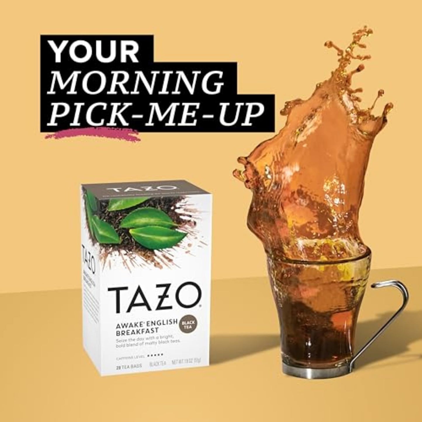 TAZO Organic Awake English Breakfast Black Tea Bags, 96 (16ct - Pack of 6)