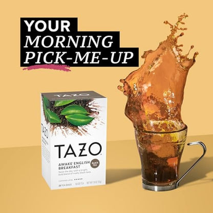 TAZO Organic Awake English Breakfast Black Tea Bags, 96 (16ct - Pack of 6)