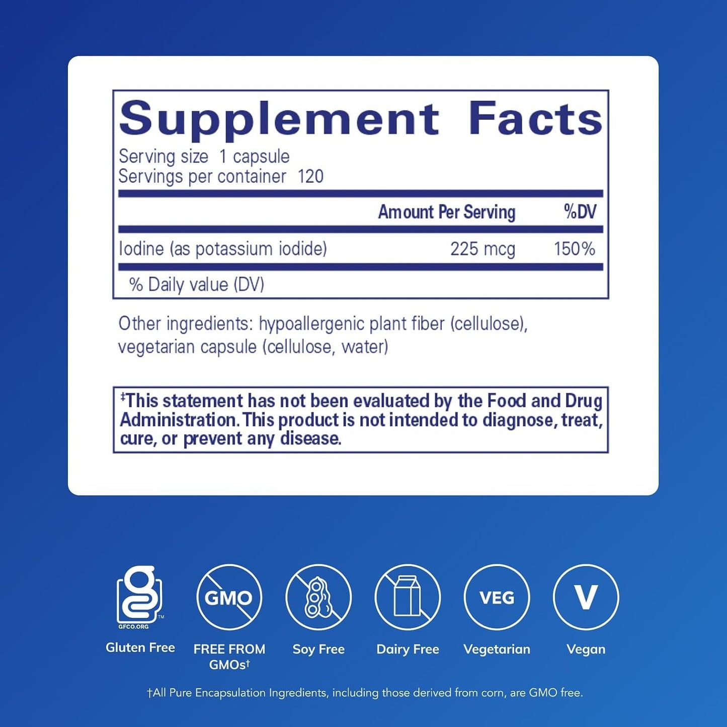 Pure Encapsulations Iodine - Supplement to Support The Thyroid & Help Maintain Healthy Cellular Metabolism* - with Premium Potassium Iodide - 120 Capsules