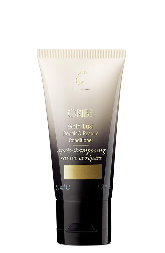 Oribe Gold Lust Repair & Restore Conditioner Travel Size - Repairs & Prevents Damage - Strengthens & Moisturizes Dry Strands - Helps Seal Split Ends - For Damaged Hair - 1.7 oz