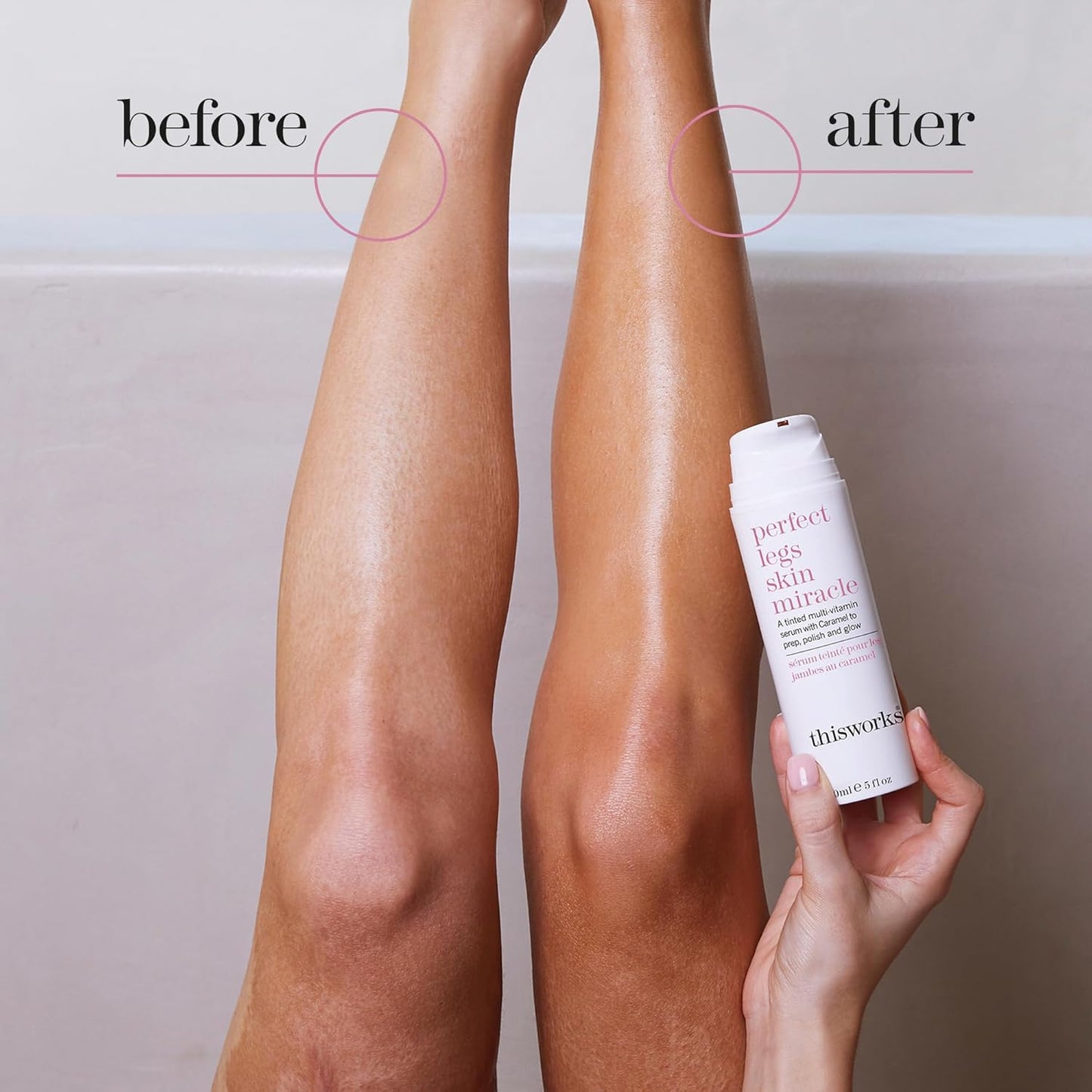THISWORKS Perfect Legs Skin Miracle: Tinted Serum with Vitamin C & E for Radiant, Sun-Kissed Glow, Evens Skin Tone & Reduces Imperfections, 5 fl oz