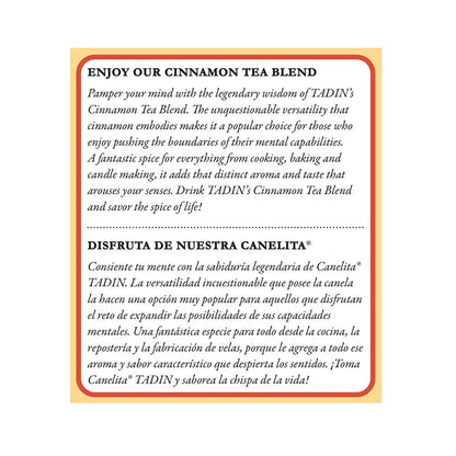 Tadin Canelita Cinnamon Tea Blend, 24 Tea Bags each (Pack of 3)