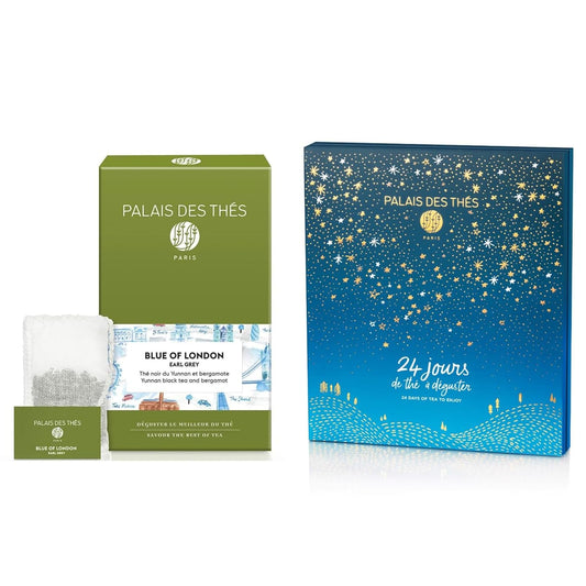 Palais des Thés - Blue of London Earl Grey 20 Tea Bags + Advent Calendar 24 Variety Tea Bags