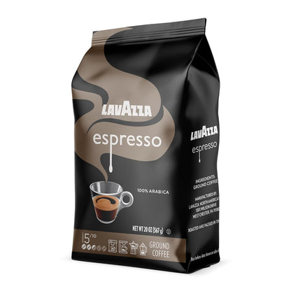 Lavazza Espresso Ground Coffee, Medium Roast, 100% Arabica, 20 oz Bag (Pack of 1)