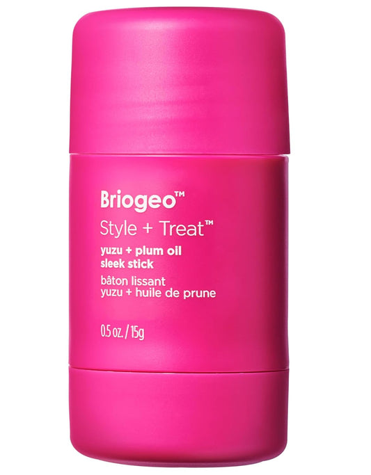 Briogeo Style + Treat Hair Styling Sleek Stick | Flyaway Control & Smooth Styles | Lightweight Finishing Balm | Silicone-Free | Vegan & Cruelty-Free | 0.5 oz