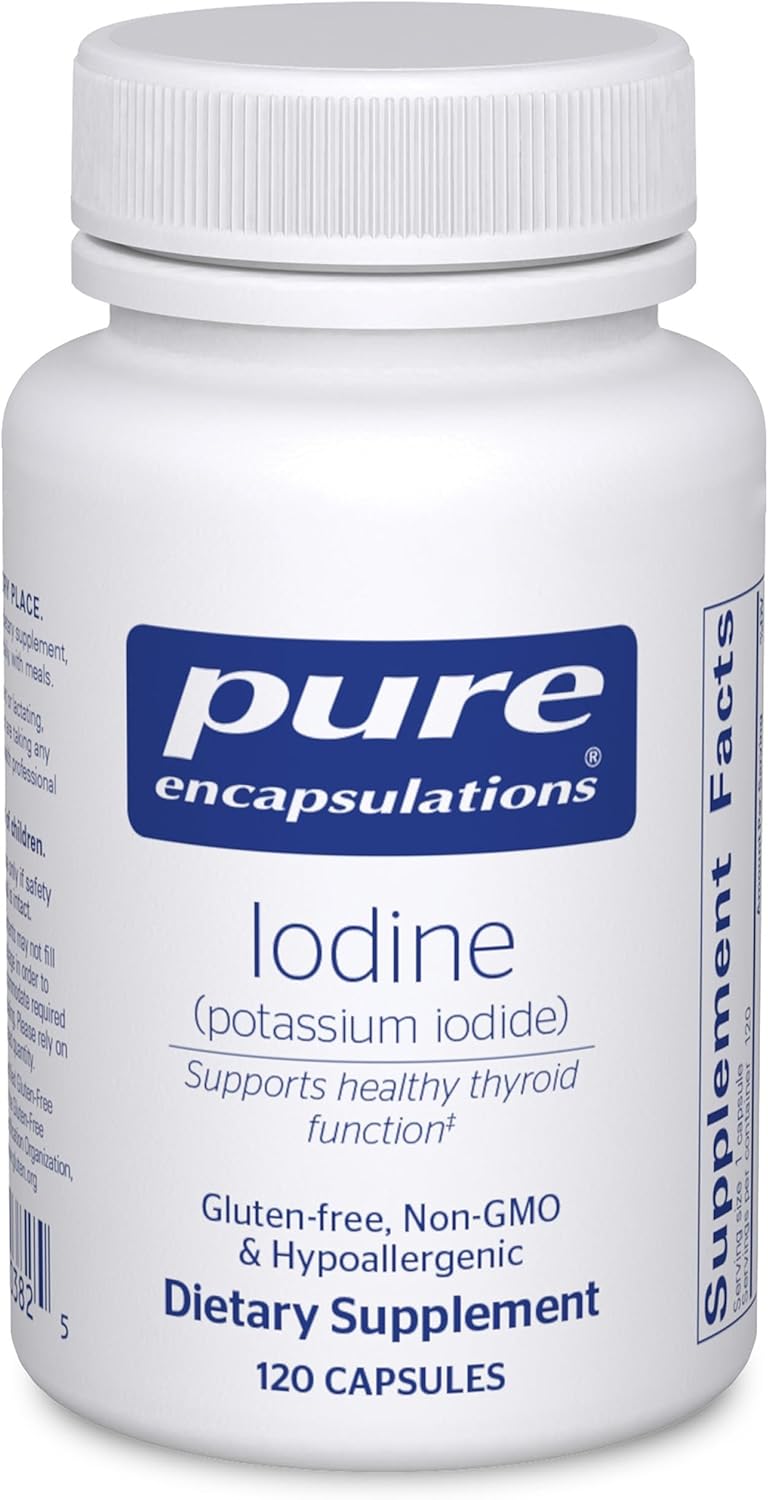 Pure Encapsulations Iodine - Supplement to Support The Thyroid & Help Maintain Healthy Cellular Metabolism* - with Premium Potassium Iodide - 120 Capsules
