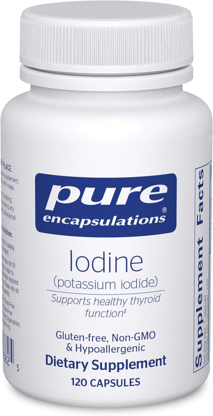 Pure Encapsulations Iodine - Supplement to Support The Thyroid & Help Maintain Healthy Cellular Metabolism* - with Premium Potassium Iodide - 120 Capsules