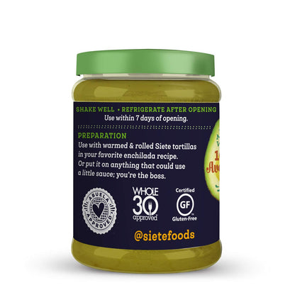 Siete Sauce Enchilada Green 15 OZ