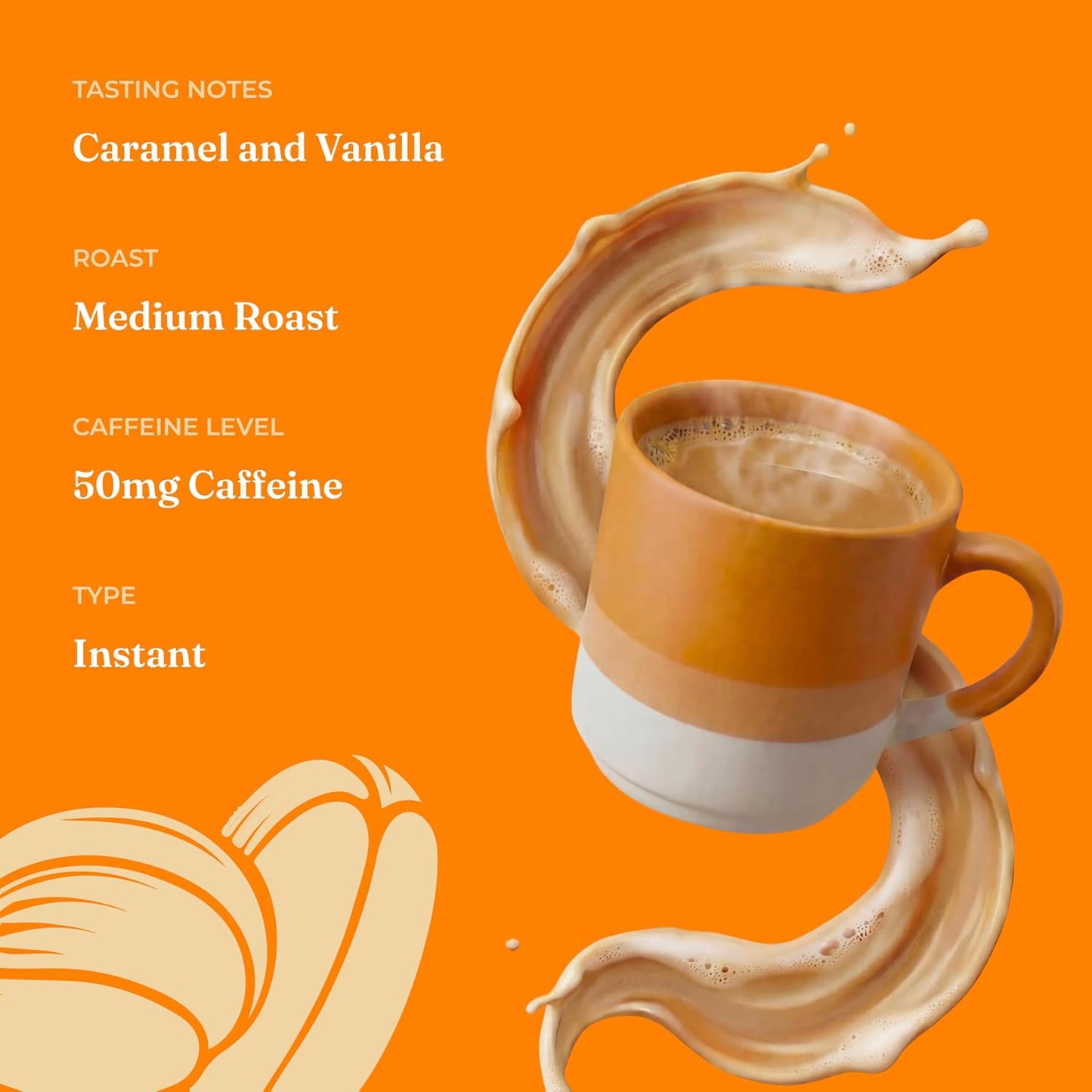 Four Sigmatic Vanilla Focus Mushroom Coffee Latte Plant-Based Organic Instant Latte with Lion’s Mane Mushroom for Focus and Mental Clarity Made With Just 6 Organic Ingredients 4.23 oz Bag
