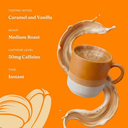 Four Sigmatic Vanilla Focus Mushroom Coffee Latte Plant-Based Organic Instant Latte with Lion’s Mane Mushroom for Focus and Mental Clarity Made With Just 6 Organic Ingredients 4.23 oz Bag