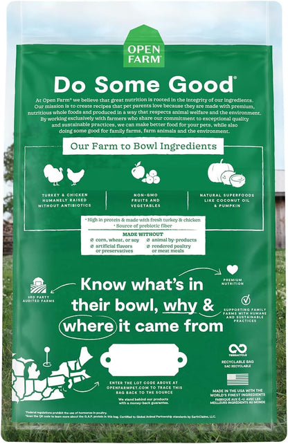 Open Farm Homestead Turkey & Chicken Grain-Free Dry Cat Food, Wild-Caught Fish Recipe with Non-GMO Superfoods and No Artificial Flavors or Preservatives, 2 lbs