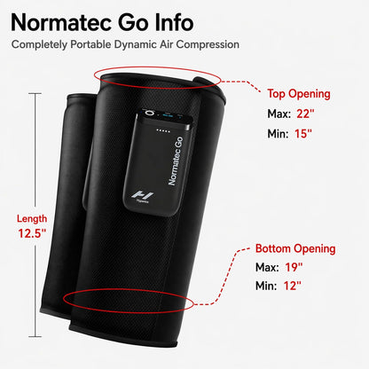Hyperice Normatec Go Calf - Recovery System with Patented Dynamic Compression Massage Technology - Targeted Relief for Pain and Inflammation