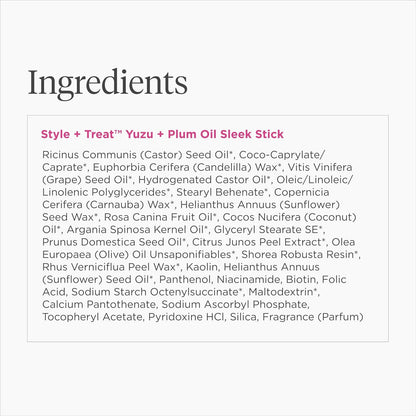 Briogeo Style + Treat Hair Styling Sleek Stick | Flyaway Control & Smooth Styles | Lightweight Finishing Balm | Silicone-Free | Vegan & Cruelty-Free | 0.5 oz
