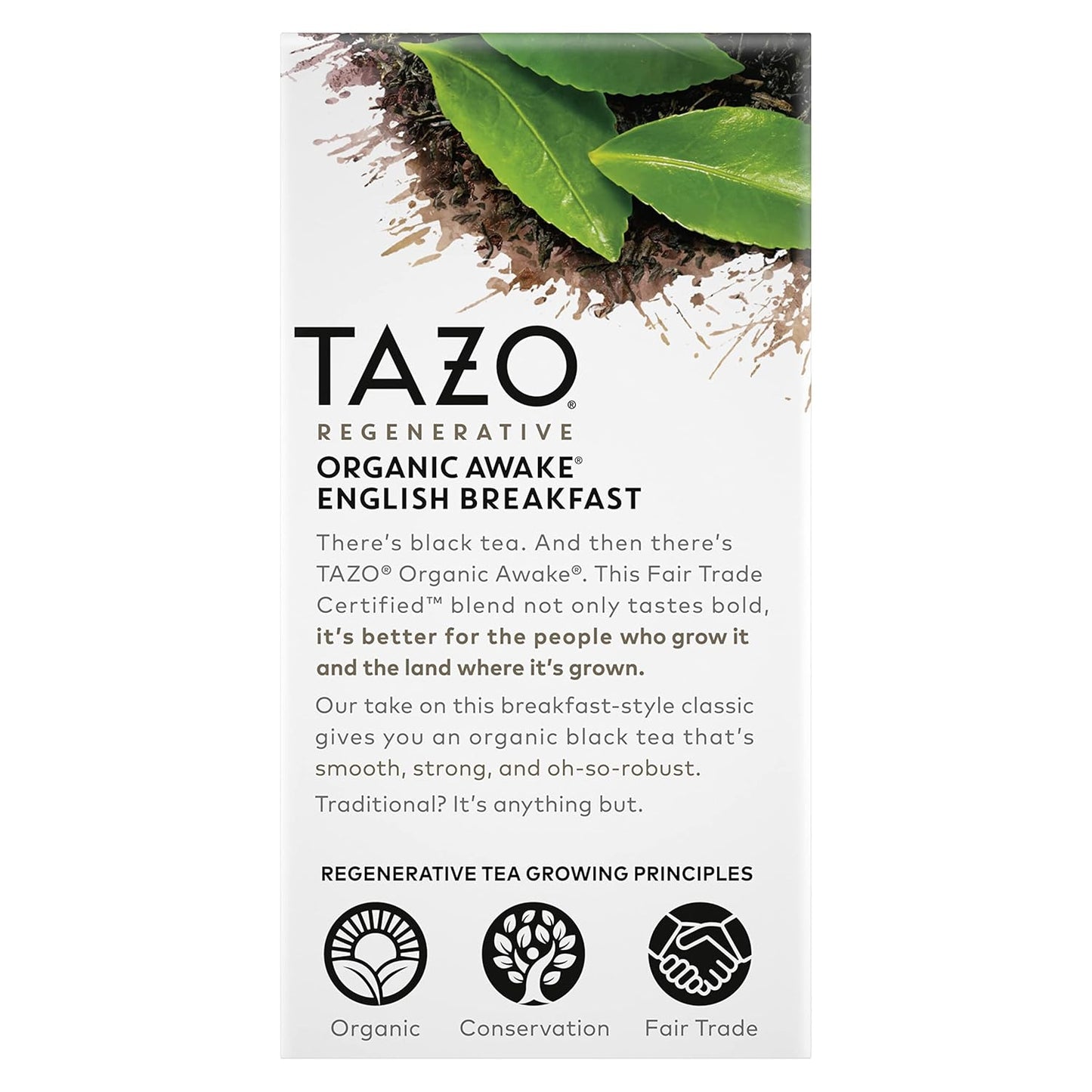 TAZO Organic Awake English Breakfast Black Tea Bags, 96 (16ct - Pack of 6)