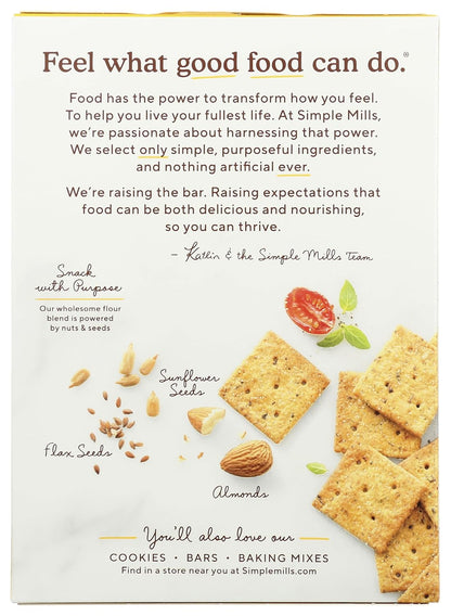Simple Mills Almond Flour Crackers, Sundried Tomato & Basil, Gluten Free, Flax Seed, Sunflower Seeds, Corn Free, Good for Snacks, Made with whole foods, (Packaging May Vary), 4.25 Ounce