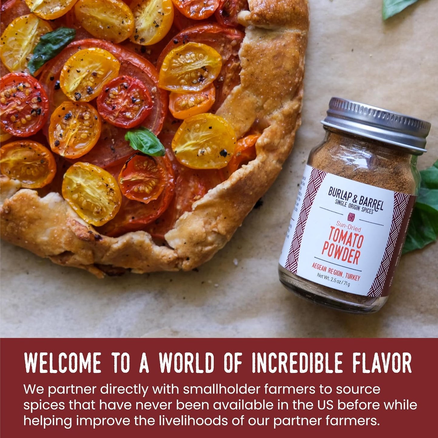 Burlap & Barrel Flavor Fusion: Sun-Dried Tomato Powder and Purple Stripe Garlic Bundle - Elevate Your Dishes with Savory Umami and Sweet Complexity!