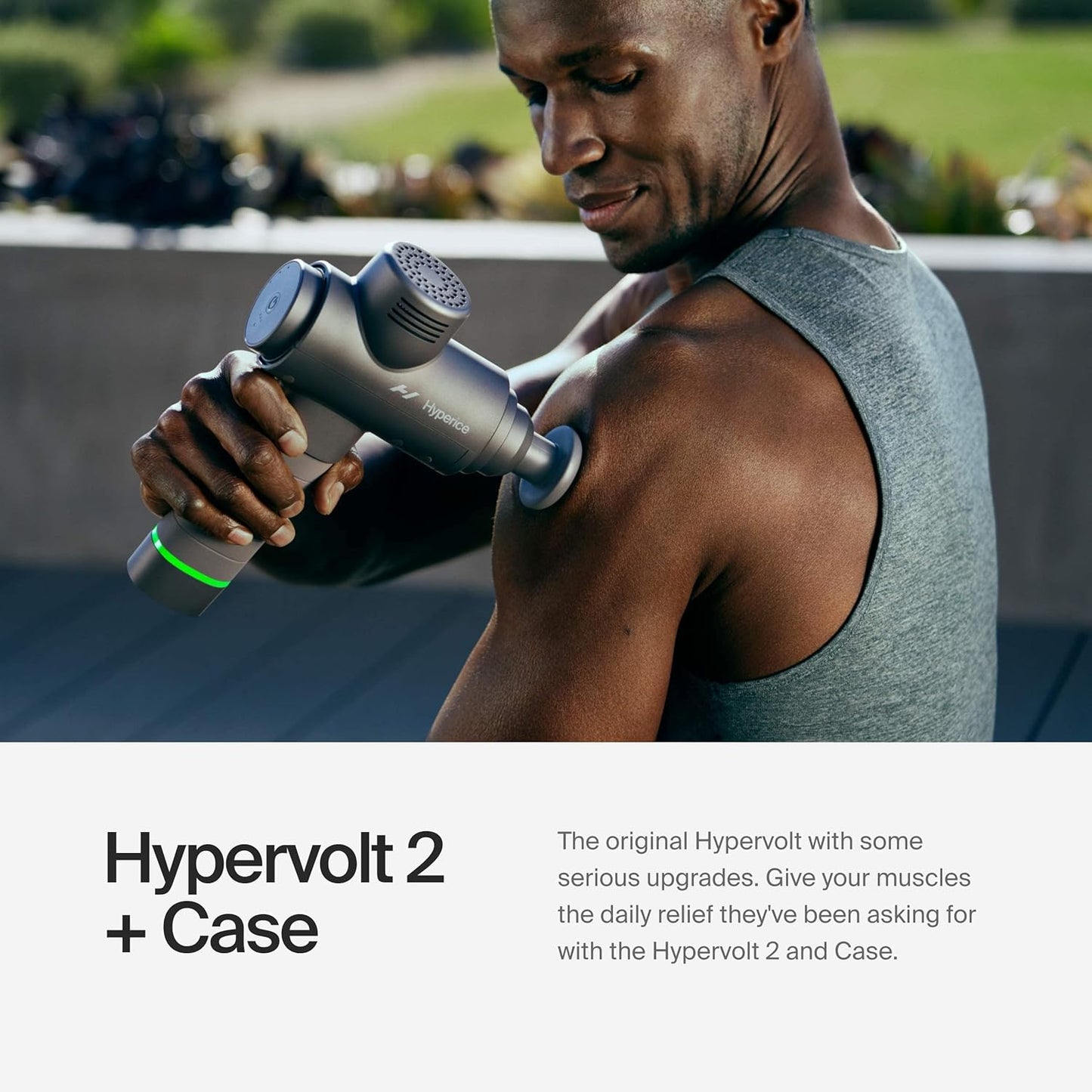 Hypervolt 2 - Featuring Quiet Glide Technology - Handheld Percussion Massage Gun | 3 Speeds, 5 Interchangeable Heads | Helps Relieve Sore Muscles and Stiffness (Hypervolt 2 w/Carrying Case)