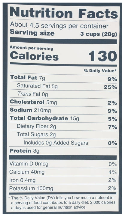 LESSEREVIL Organic Real Cheddar Popcorn, 4.6 OZ