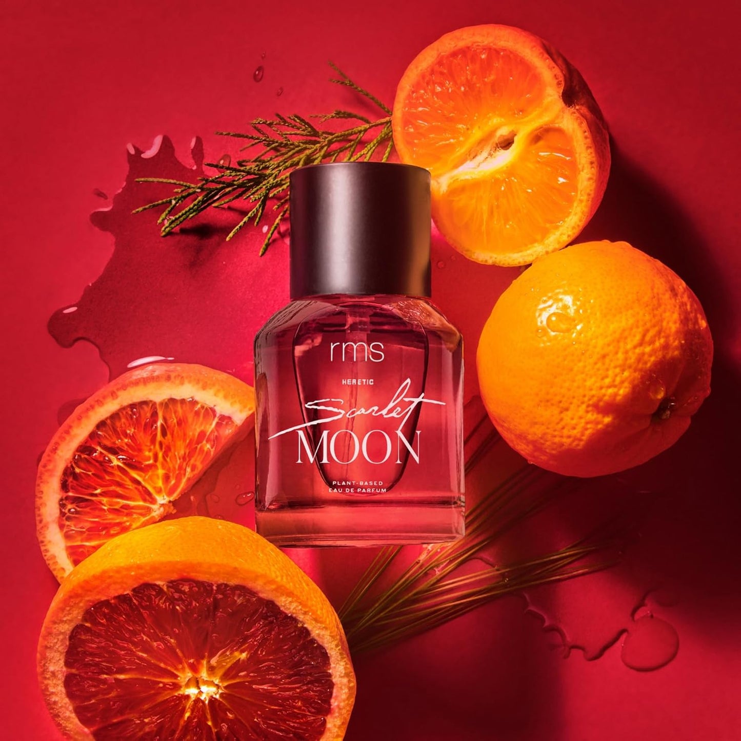 RMS Beauty x Heretic Scarlet Moon Eau De Parfum - Luxury Clean Perfume - Natural Citrus & Woodsy Unisex Fragrance with Hinoki - 1.7 fl oz