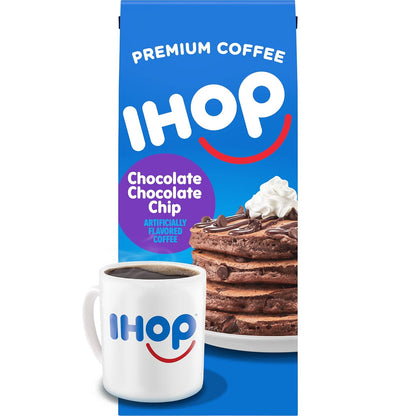 IHOP Chocolate Chocolate Chip Flavored Ground Coffee, 11 oz Bag