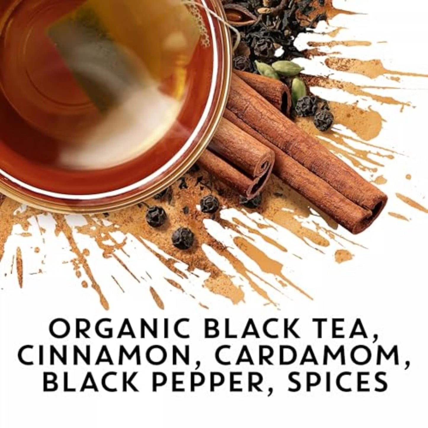 TAZO Organic Chai Black Tea Bags, Chai Tea, 96 Total Tea Bags (16ct - Pack of 6)