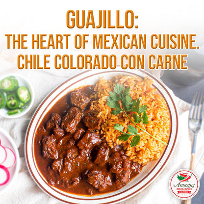 Guajillo Chile Powder Ground (4oz) – Natural and Premium. Great For Chili, Sauces, Stews, Salsa, Meat Rubs, Enchiladas, Mole and Tamales. Tangy Spicy-Sweet Flavor By Amazing Chiles and Spices