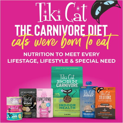 Tiki Cat Friends Chicken Variety Pack, High Protein & High Moisture Wet Cat Food for Adult Cats, 2.5 oz. Can (12 Count)