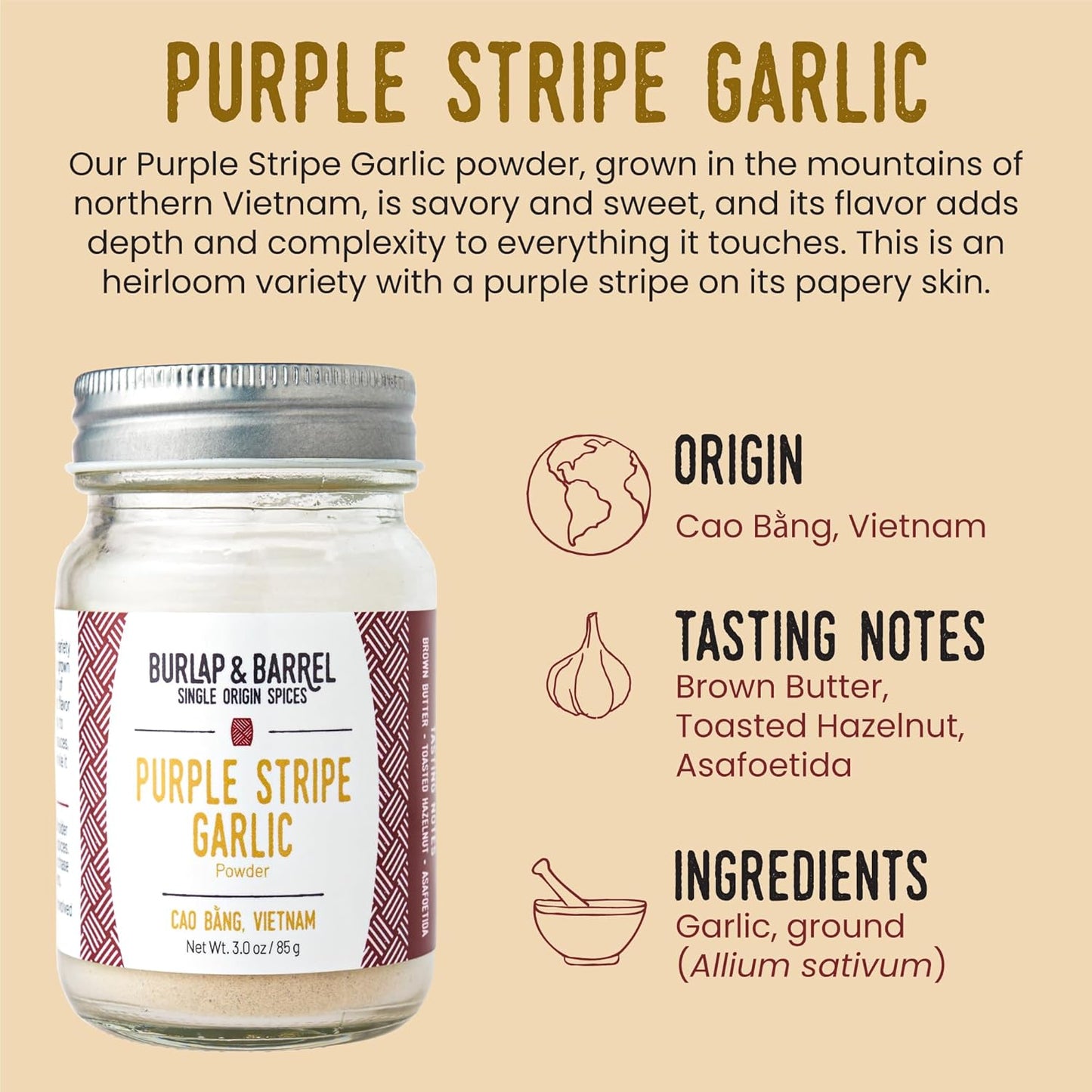 Burlap & Barrel Flavor Fusion: Sun-Dried Tomato Powder and Purple Stripe Garlic Bundle - Elevate Your Dishes with Savory Umami and Sweet Complexity!