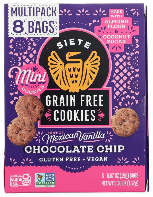Siete Family Foods Mini Chocolate Chip Cookies, 5.36 Oz