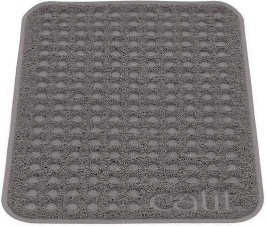 Catit Cat Litter Mat Rectangle Non-Slip Litter Trapping Mat Soft & Comfortable, Easy to Clean for All Cat Litter Types – Small