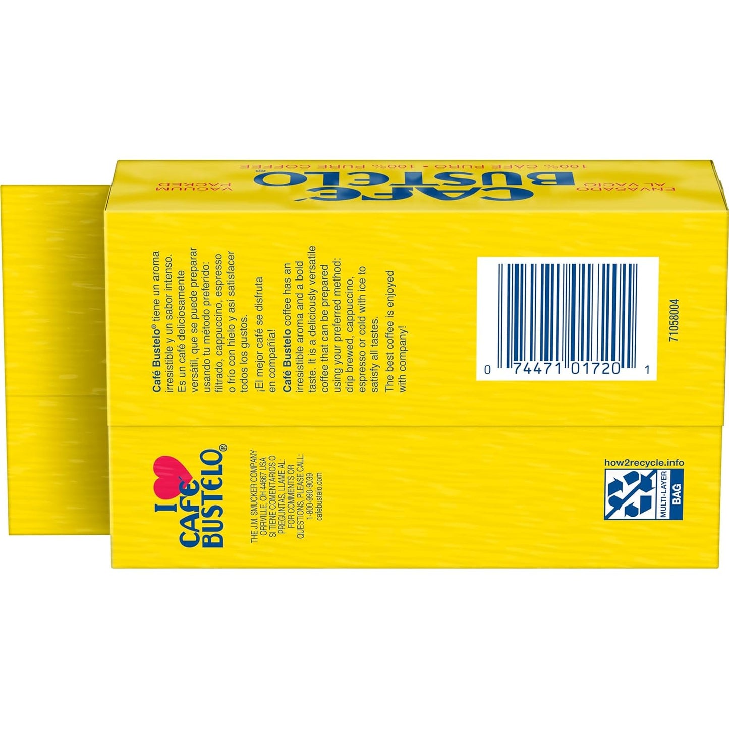 Café Bustelo Espresso Dark Roast Ground Coffee Brick, 10 Ounces