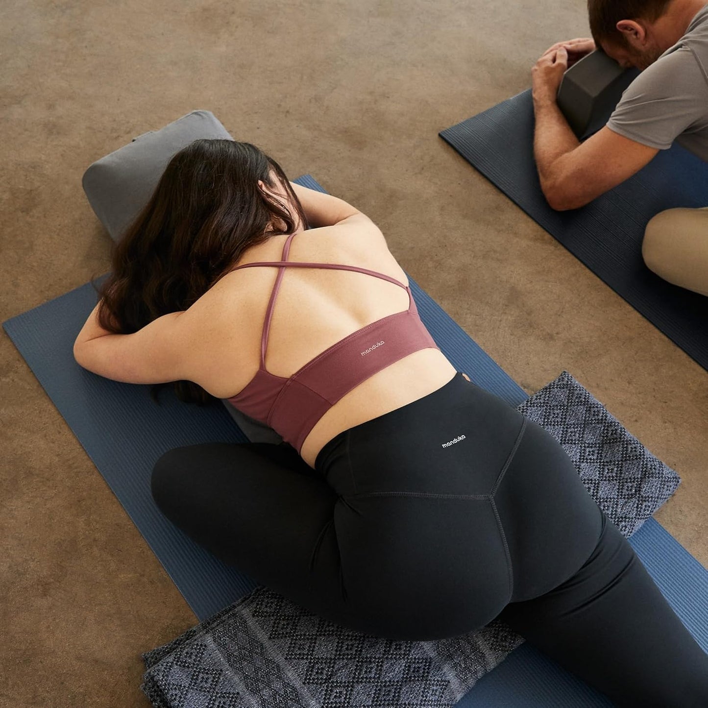 Manduka Yoga Wool Blanket - Yoga Prop and Accessory, Roll, Fold, Stack to Support, Made of Wool, 60 Inch (152cm), Sediment Grey