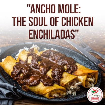 Ancho Chile Pepper Powder Ground (4oz) – Natural and Premium. Great For Recipes Like Mexican Mole, Sauces, Stews, Salsa, Meats, Enchiladas. Mild to Medium Heat, Sweet & Smoky Flavor.