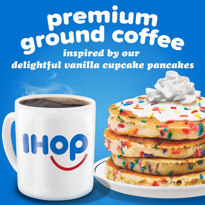 IHOP Vanilla Cupcake Artificially Flavored Ground Coffee, 11 oz Bag