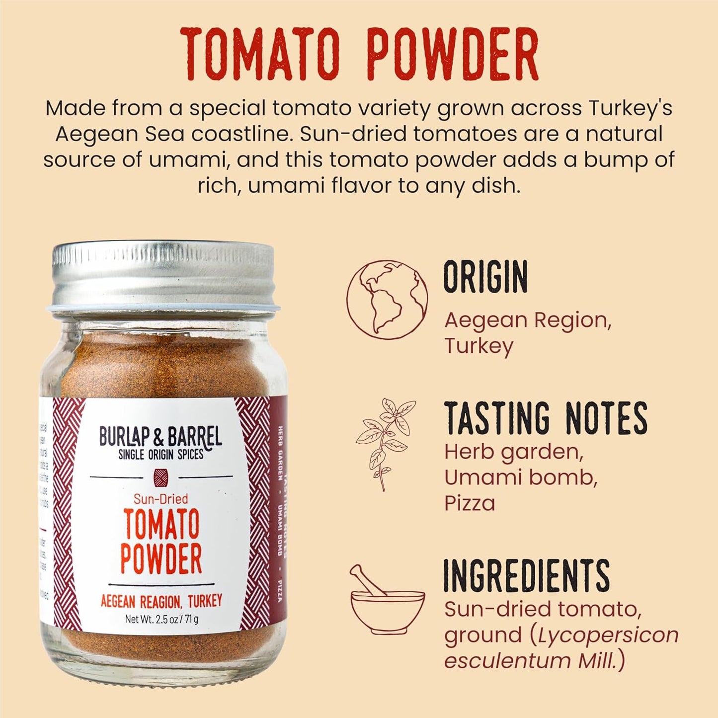 Burlap & Barrel Fusion: Sun-Dried Tomato Powder and Wild Mountain Cumin Bundle - Elevate Your Dishes with Umami Richness and Exotic Aromas!