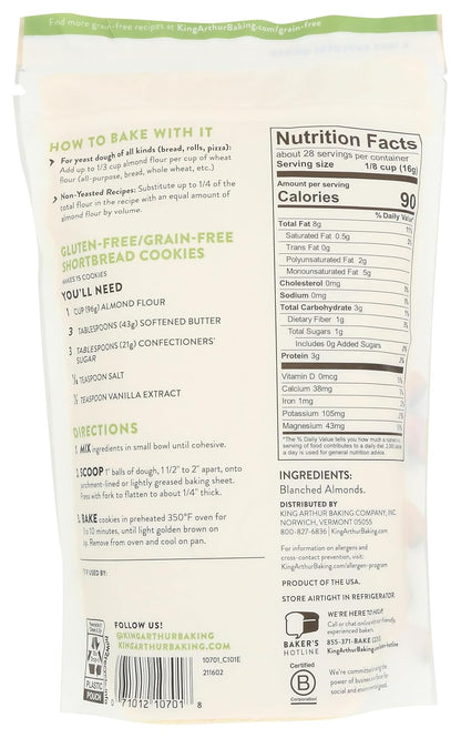 King Arthur, Flour Almond, 16 Ounce