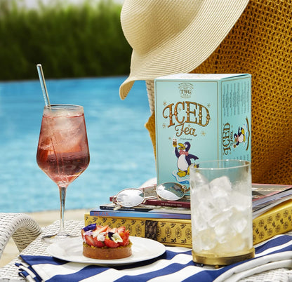 TWG Tea | Summer Holiday Iced Teabag Sampler | 15 Iced Hand Sewn Cotton Teabags | Gift Set