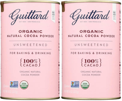 GUITTARD Organic Cocoa Powder, 8 OZ