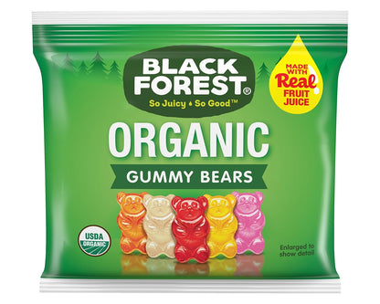 Black Forest Organic Gummy Bears Candy, 0.8 Ounce Pouches (65 Count)