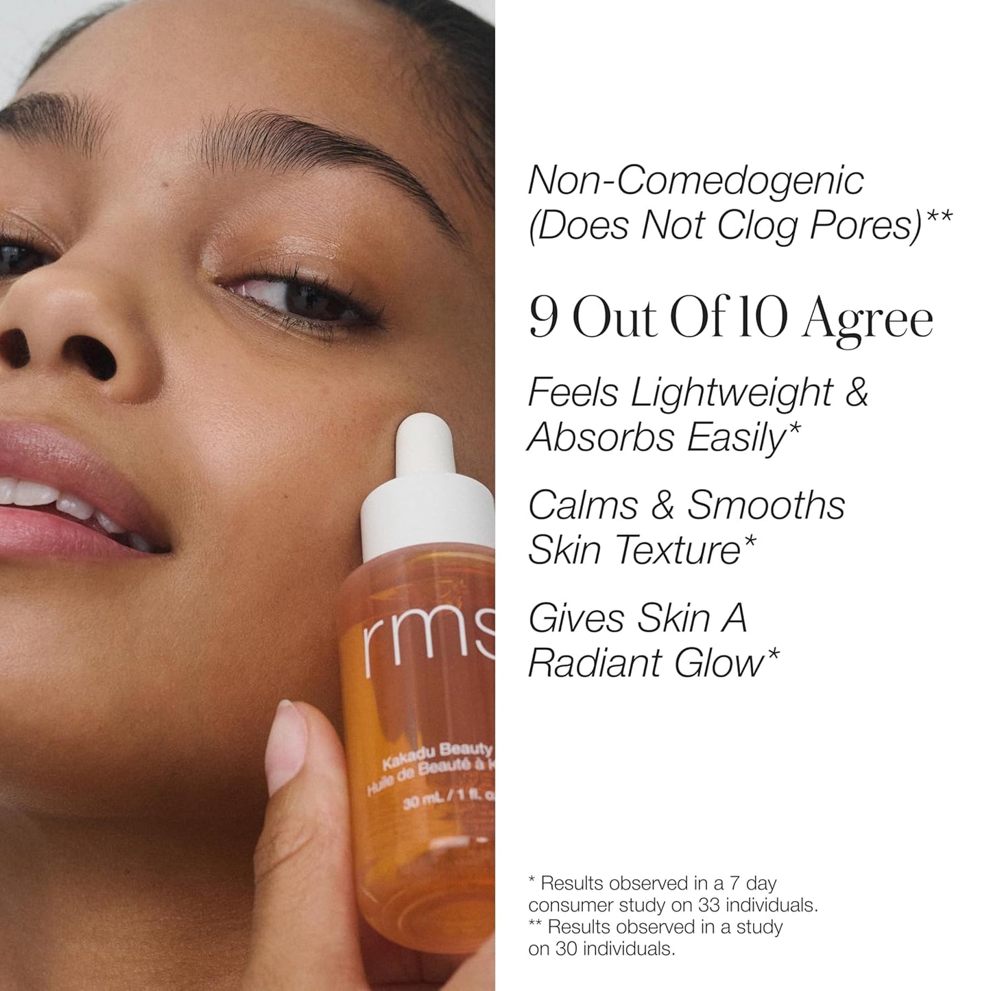 RMS Beauty Kakadu Beauty Oil - Vitamin C Rich Face Oil for Brightening & Firming - Potent Antioxidant Glow Serum with Kakadu Plum - 1.0 fl oz