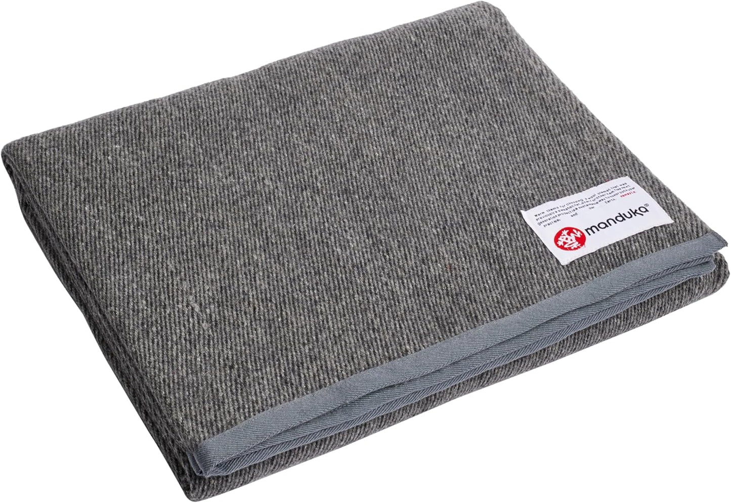 Manduka Yoga Wool Blanket - Yoga Prop and Accessory, Roll, Fold, Stack to Support, Made of Wool, 60 Inch (152cm), Sediment Grey