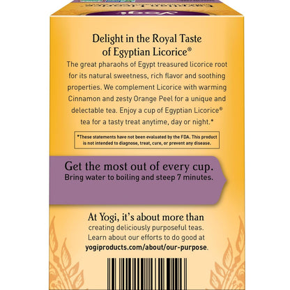 Yogi Tea Egyptian Licorice Tea - 16 Tea Bags per Pack (4 Packs) - Organic Licorice Tea Bags