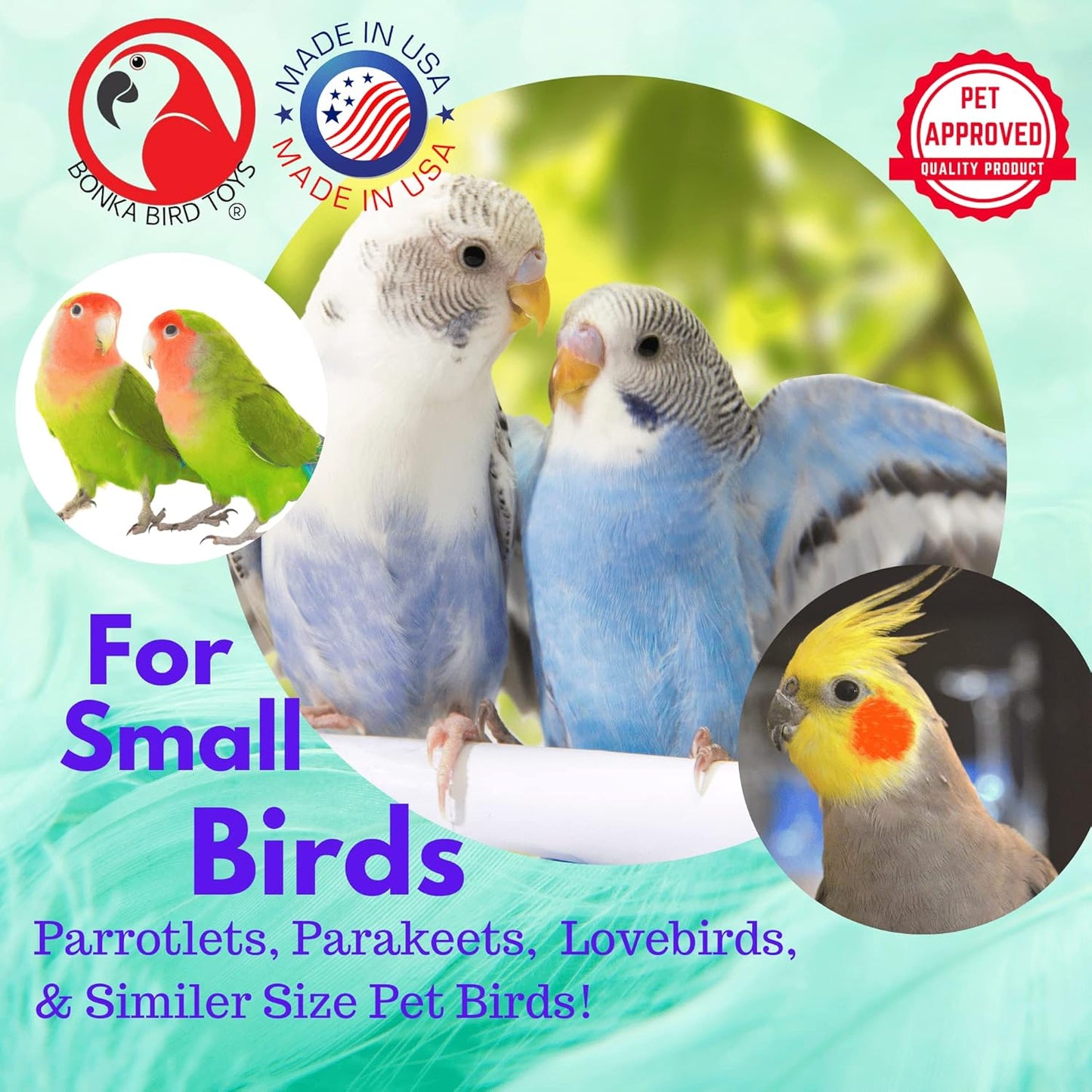 Bonka Bird Toys 1467 Ball Clanger Plastic Colorful Noisy Rattle Parrot Cage Toy Parrotlet, Parakeet, Budgie, and Similar Breeds
