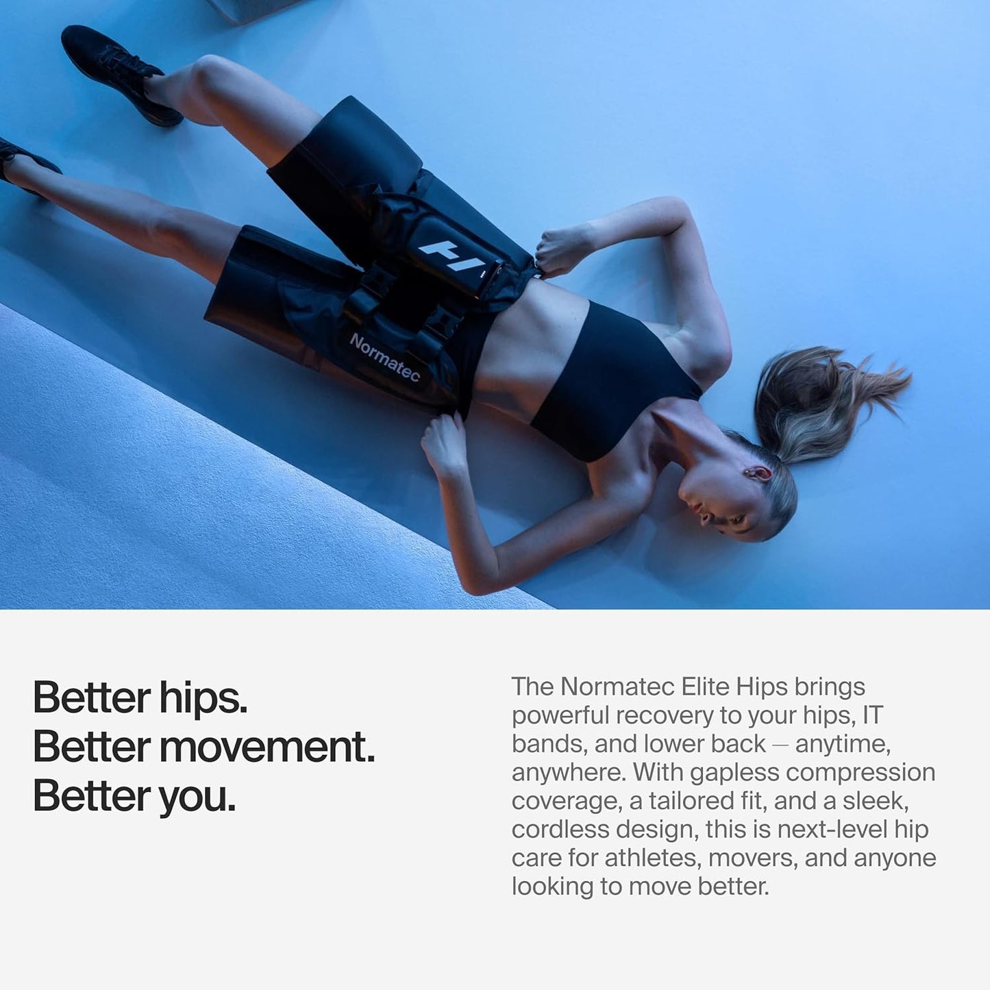 Hyperice Normatec Elite Hips - Powerful Recovery for Hips, IT bands, and Lower Back